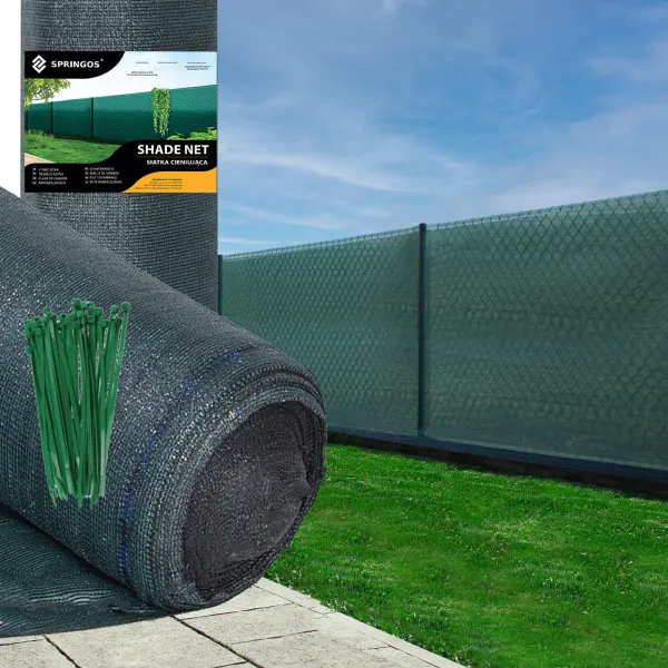 Shading net Springos SN0035 185g/m2 1,7x25m green