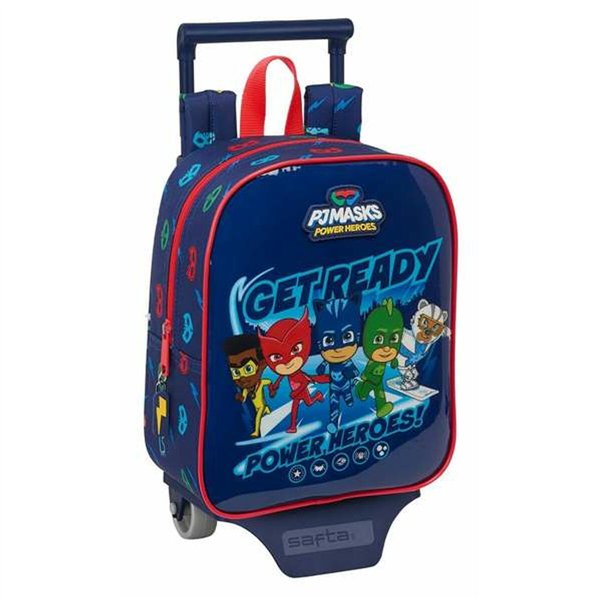 School Rucksack with Wheels PJ Masks Ready 22 x 27 x 10 cm
