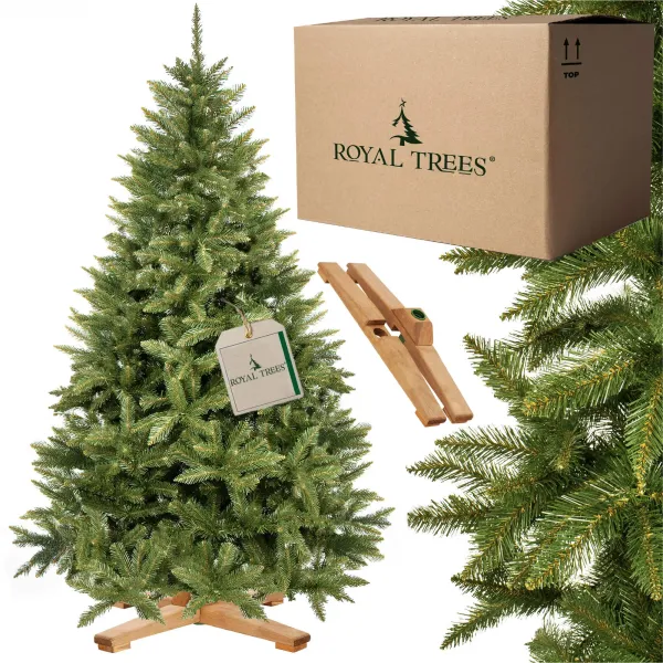 Artificial Christmas tree Premium Royal Trees, Caucasian fir, with wooden stand Springos CT0186 180 cm