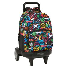 School Rucksack with Wheels Safta Colors 33 x 45 x 22 cm Graffitti