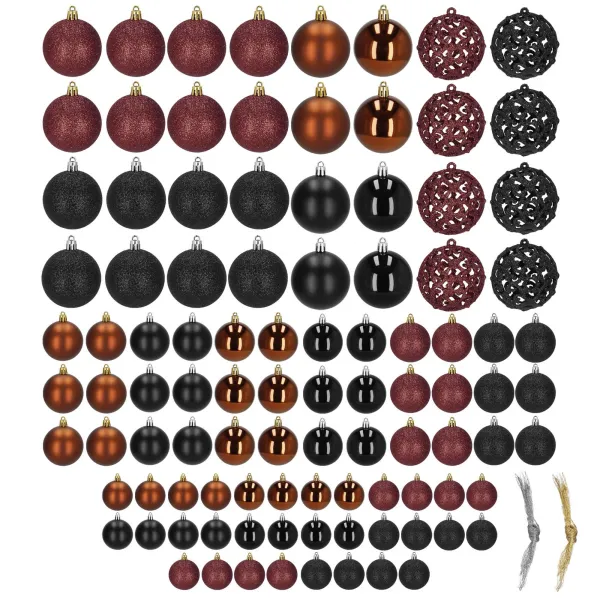 Christmas Tree Ornament Set Springos CA1165, 100 pcs