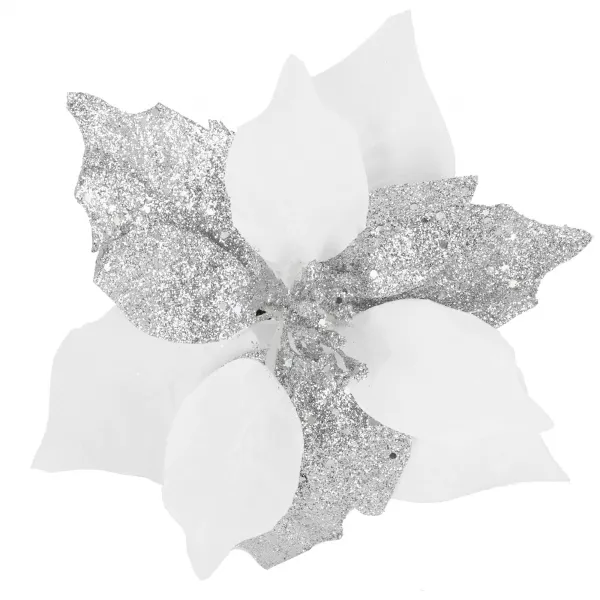 Artificial Bethlehem star Springos CA1235 white-silver
