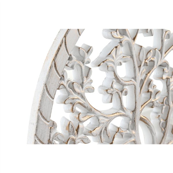 Wall Decoration DKD Home Decor White Golden Silver 40 x 1,5 x 40 cm