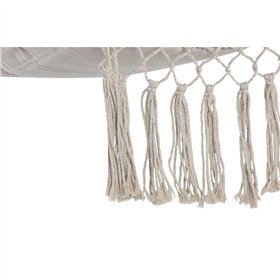 Garden chair Home ESPRIT White Natural Cotton Wood 90 x 50 x 130 cm