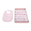 Bib Set Home ESPRIT Blue Pink Cotton 19 x 29 x 3 cm (4 Units)
