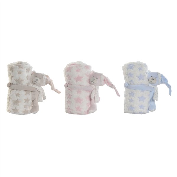 Gift Set for Babies Home ESPRIT Blue Beige Pink Polyester (3 Units)