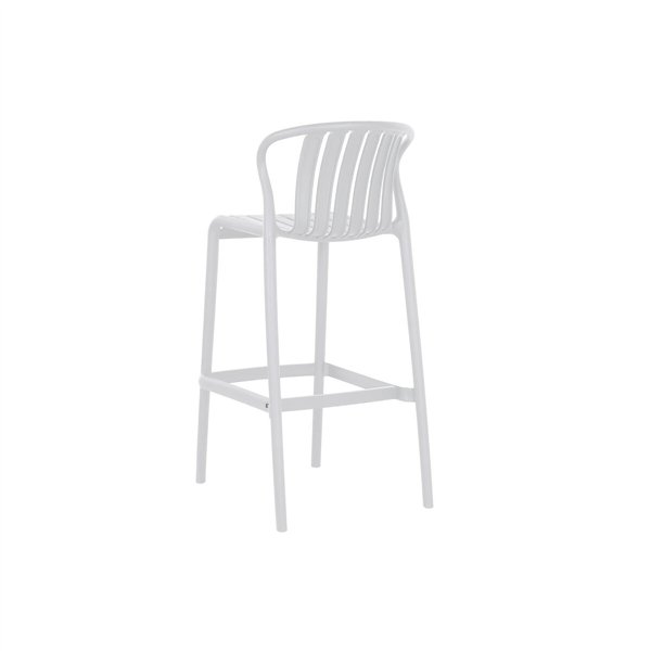 Table set with 2 chairs Home ESPRIT White Metal polypropylene 60 x 60 x 102 cm