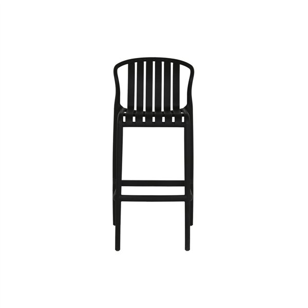 Table set with 2 chairs Home ESPRIT Black Metal polypropylene 60 x 60 x 102 cm