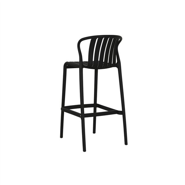 Table set with 2 chairs Home ESPRIT Black Metal polypropylene 60 x 60 x 102 cm