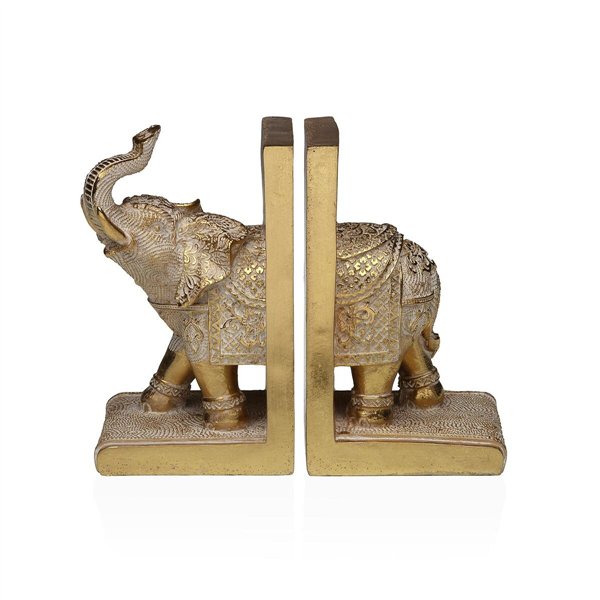 Bookend Versa Resin Elephant 9,3 X 17,5 X 21,5 CM