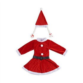 Costume for Children Mother Christmas 9-13 Years Red White