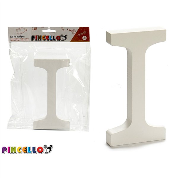 Wall Decoration Pincello 1,8 x 21 x 17 cm Letter I (12 Units)