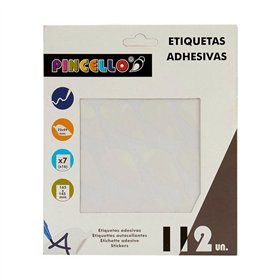 Adhesive labels Pincello White 17 x 4 x 19 cm 22 x 49 mm Sheets (12 Units)
