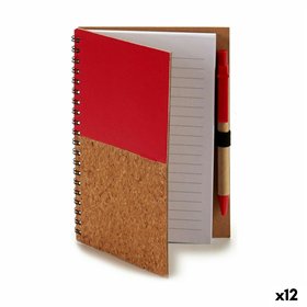 Spiral Notebook with Pen Pincello 19 x 8 x 32 cm 12,5 x 18 cm Wood (12 Units)