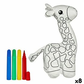 Colouring Plush Pincello White Black 9 x 23 x 15 cm Giraffe (8 Units)