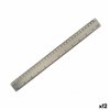 Ruler Pincello Silver Aluminium 0,5 x 35,5 x 4 cm (12 Units)