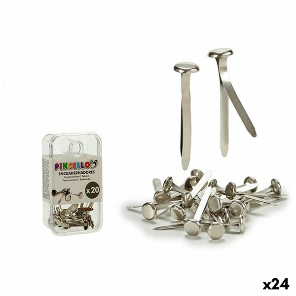Clips Pincello Silver 2 x 9,5 x 5,5 cm Binding Metal (24 Units)