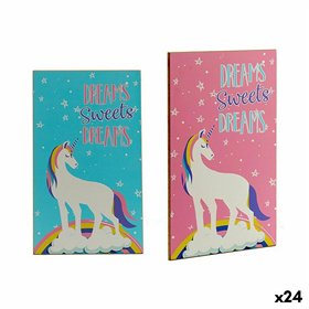 Decorative altarpiece Gift Decor 1 x 40 x 24 cm Wood Unicorn (24 Units)