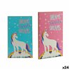 Decorative altarpiece Gift Decor 1 x 40 x 24 cm Wood Unicorn (24 Units)