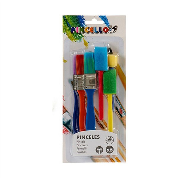 Paintbrushes Pincello Multicolour Set Sponge (12 Units)