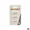 Eraser Set Pincello White 9 x 16 x 1 cm (12 Units)