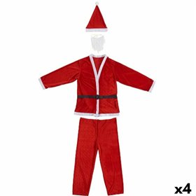 Costume for Adults Krist+ White Red Father Christmas One size 34 x 42 x 5 cm 39,5 x 5 x 31 cm (4 Units)