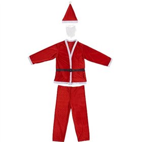 Costume for Adults Krist+ White Red Father Christmas One size 34 x 42 x 5 cm 39,5 x 5 x 31 cm (4 Units)