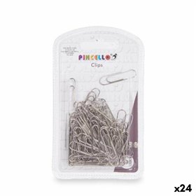 Clips Pincello Silver Metal Medium (24 Units)