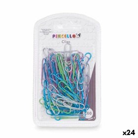 Clips Pincello Multicolour Metal Medium (24 Units)