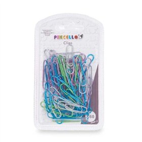 Clips Pincello Multicolour Metal Medium (24 Units)