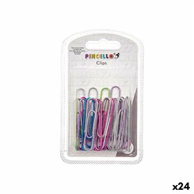 Clips Pincello Multicolour Metal Large (24 Units)