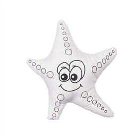 Colouring Plush Pincello White Black Cloth 26 x 26 x 8 cm Starfish (8 Units)