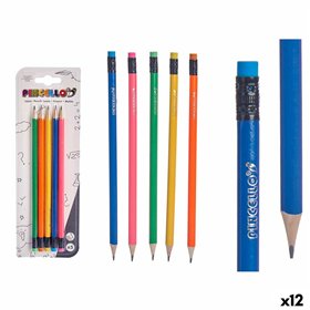 Pencil Set Pincello Yellow Blue Red Green Orange (12 Units)