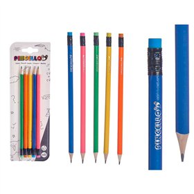 Pencil Set Pincello Yellow Blue Red Green Orange (12 Units)
