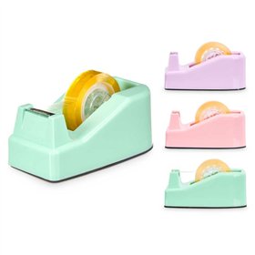 Sellotape Dispenser Pincello Green Purple Pink 10 x 21,5 x 4,5 cm (12 Units)