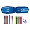 Backpack Pencil Case RCD Espanyol Blue White 12 x 23 x 5 cm (33 Pieces)
