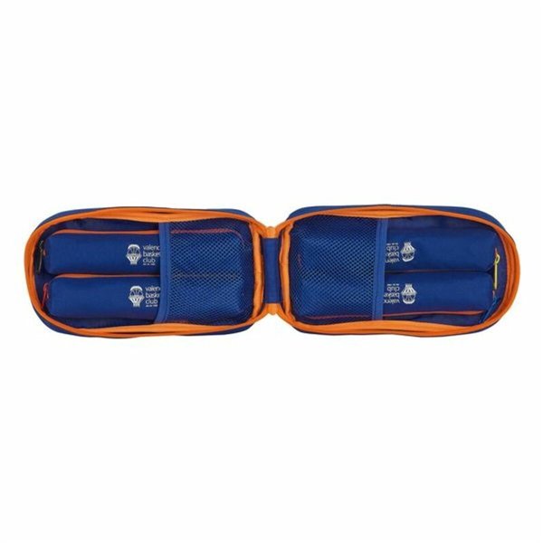 Backpack Pencil Case Valencia Basket M847 Blue Orange 12 x 23 x 5 cm