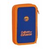 Double Pencil Case Valencia Basket M854 Blue Orange 12.5 x 19.5 x 4 cm (28 Pieces)