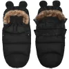 4-in-1 stroller sleeping bag, sleeping bag with fur sleigh Springos SB0046 96 cm black