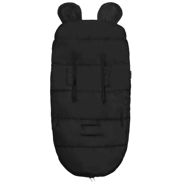 4-in-1 stroller sleeping bag, sleeping bag with fur sleigh Springos SB0046 96 cm black