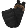 4-in-1 stroller sleeping bag, sleeping bag with fur sleigh Springos SB0046 96 cm black