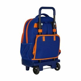 School Rucksack with Wheels Compact Valencia Basket M918 Blue Orange (33 x 45 x 22 cm)