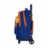 School Rucksack with Wheels Compact Valencia Basket M918 Blue Orange (33 x 45 x 22 cm)