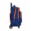 School Rucksack with Wheels Compact Valencia Basket M918 Blue Orange (33 x 45 x 22 cm)