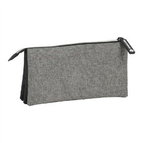 Holdall Harry Potter Hogwarts Triple Harry Potter Black Grey (22 x 12 x 3 cm) (22 x 3 x 12 cm)