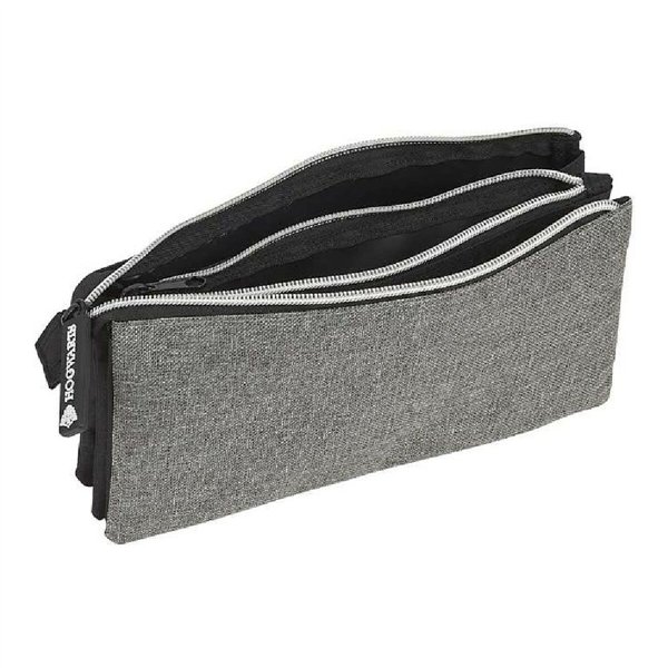 Holdall Harry Potter Hogwarts Triple Harry Potter Black Grey (22 x 12 x 3 cm) (22 x 3 x 12 cm)