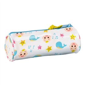 Cylindrical School Case CoComelon White Multicolour (20 x 7 x 7 cm)