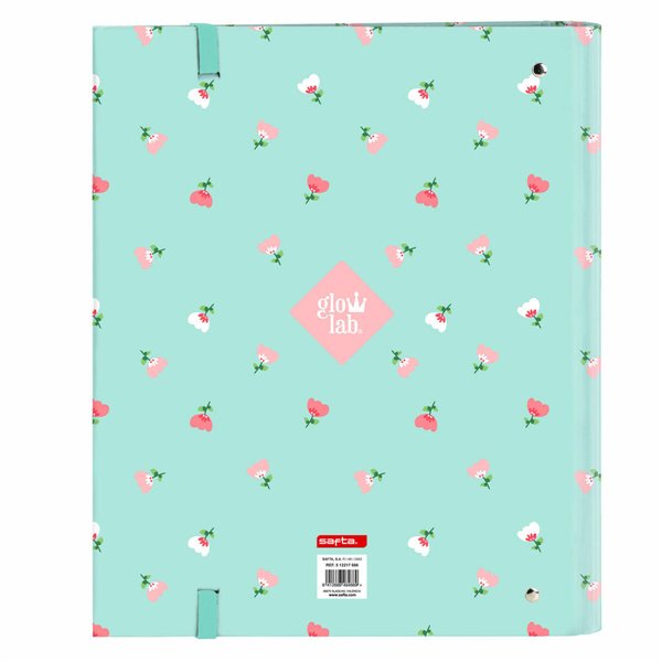 Ring binder Glow Lab Pepa A4 Green (27 x 32 x 3.5 cm)