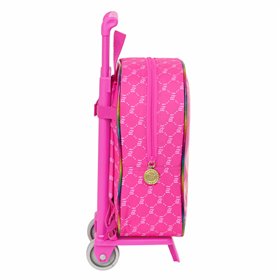 School Rucksack with Wheels Rainbow High Fuchsia (22 x 28 x 10 cm)