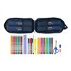 Backpack Pencil Case Harry Potter Magical Brown Navy Blue (12 x 23 x 5 cm) (33 Pieces)